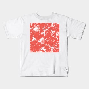 Orange coral Storm - Tie Dye Shibori Texture Kids T-Shirt